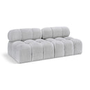 Meridian Ames Grey Boucle Fabric Modular Sofa IMAGE 1