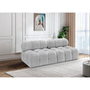  Manufacturer Color_Grey -- Ames 68" Grey Boucle Fabric Upholstered 2 pc Armless Modular Loveseat IMAGE 2