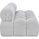  Manufacturer Color_Grey -- Ames 68" Grey Boucle Fabric Upholstered 2 pc Armless Modular Loveseat IMAGE 7