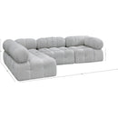  Manufacturer Color_Grey -- Ames 102" Grey Boucle Fabric Upholstered 4 pc Modular Sectional IMAGE 14