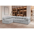  Manufacturer Color_Grey -- Ames 102" Grey Boucle Fabric Upholstered 4 pc Modular Sectional IMAGE 2