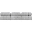  Manufacturer Color_Grey -- Ames 102" Grey Boucle Fabric Upholstered 4 pc Modular Sectional IMAGE 3
