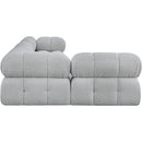  Manufacturer Color_Grey -- Ames 102" Grey Boucle Fabric Upholstered 4 pc Modular Sectional IMAGE 7