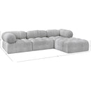  Manufacturer Color_Grey -- Ames 102" Grey Boucle Fabric Upholstered 4 pc Modular Sectional IMAGE 15