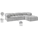  Manufacturer Color_Grey -- Ames 102" Grey Boucle Fabric Upholstered 4 pc Modular Sectional IMAGE 16