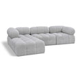  Manufacturer Color_Grey -- Ames 102" Grey Boucle Fabric Upholstered 4 pc Modular Sectional IMAGE 1