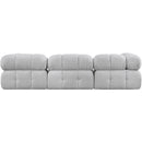  Manufacturer Color_Grey -- Ames 102" Grey Boucle Fabric Upholstered 4 pc Modular Sectional IMAGE 3