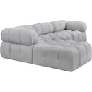  Manufacturer Color_Grey -- Ames 102" Grey Boucle Fabric Upholstered 4 pc Modular Sectional IMAGE 6