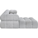  Manufacturer Color_Grey -- Ames 102" Grey Boucle Fabric Upholstered 4 pc Modular Sectional IMAGE 7