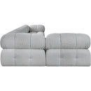  Manufacturer Color_Grey -- Ames 136" Grey Boucle Fabric Upholstered 5 pc Modular Sectional IMAGE 7