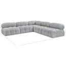  Manufacturer Color_Grey -- Ames 102" Grey Boucle Fabric Upholstered 5 pc Modular Sectional IMAGE 11
