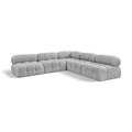  Manufacturer Color_Grey -- Ames 102" Grey Boucle Fabric Upholstered 5 pc Modular Sectional IMAGE 1
