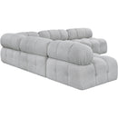  Manufacturer Color_Grey -- Ames 102" Grey Boucle Fabric Upholstered 5 pc Modular Sectional IMAGE 6