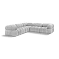 Manufacturer Color_Grey -- Ames 102" Grey Boucle Fabric Upholstered 5 pc Modular Sectional IMAGE 1