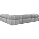  Manufacturer Color_Grey -- Ames 102" Grey Boucle Fabric Upholstered 5 pc Modular Sectional IMAGE 3