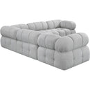  Manufacturer Color_Grey -- Ames 102" Grey Boucle Fabric Upholstered 5 pc Modular Sectional IMAGE 6