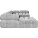  Manufacturer Color_Grey -- Ames 136" Grey Boucle Fabric Upholstered 6 pc Modular Sectional IMAGE 7