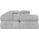  Manufacturer Color_Grey -- Ames 136" Grey Boucle Fabric Upholstered 6 pc Modular Sectional IMAGE 7