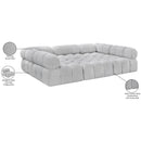 Meridian Ames Grey Boucle Fabric Modular Sectional IMAGE 10