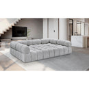  Manufacturer Color_Grey -- Ames 102" Grey Boucle Fabric Upholstered 6 pc Modular Sectional IMAGE 2