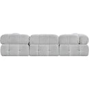  Manufacturer Color_Grey -- Ames 102" Grey Boucle Fabric Upholstered 6 pc Modular Sectional IMAGE 3