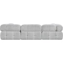 Meridian Ames Grey Boucle Fabric Modular Sectional IMAGE 3