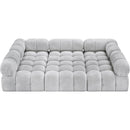  Manufacturer Color_Grey -- Ames 102" Grey Boucle Fabric Upholstered 6 pc Modular Sectional IMAGE 5