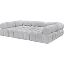  Manufacturer Color_Grey -- Ames 102" Grey Boucle Fabric Upholstered 6 pc Modular Sectional IMAGE 6