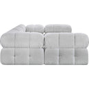  Manufacturer Color_Grey -- Ames 102" Grey Boucle Fabric Upholstered 6 pc Modular Sectional IMAGE 7
