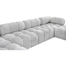 Meridian Ames Grey Boucle Fabric Modular Sectional IMAGE 11