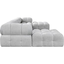  Manufacturer Color_Grey -- Ames 136" Grey Boucle Fabric Upholstered 6 pc Modular Sectional IMAGE 7