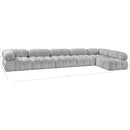  Manufacturer Color_Grey -- Ames 170" Grey Boucle Fabric Upholstered 6 pc Modular Sectional IMAGE 13