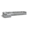  Manufacturer Color_Grey -- Ames 170" Grey Boucle Fabric Upholstered 6 pc Modular Sectional IMAGE 1