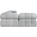  Manufacturer Color_Grey -- Ames 170" Grey Boucle Fabric Upholstered 6 pc Modular Sectional IMAGE 7