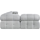 Meridian Ames Grey Boucle Fabric Modular Sectional IMAGE 7