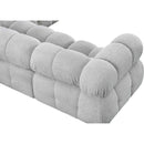  Manufacturer Color_Grey -- Ames 136" Grey Boucle Fabric Upholstered 6 pc Modular Sectional IMAGE 13