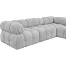  Manufacturer Color_Grey -- Ames 170" Grey Boucle Fabric Upholstered 7 pc Modular Sectional IMAGE 11