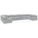  Manufacturer Color_Grey -- Ames 170" Grey Boucle Fabric Upholstered 7 pc Modular Sectional IMAGE 15