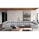  Manufacturer Color_Grey -- Ames 170" Grey Boucle Fabric Upholstered 7 pc Modular Sectional IMAGE 2