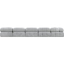  Manufacturer Color_Grey -- Ames 170" Grey Boucle Fabric Upholstered 7 pc Modular Sectional IMAGE 3
