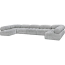  Manufacturer Color_Grey -- Ames 170" Grey Boucle Fabric Upholstered 7 pc Modular Sectional IMAGE 6