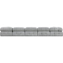  Manufacturer Color_Grey -- Ames 170" Grey Boucle Fabric Upholstered 7 pc Modular Sectional IMAGE 3