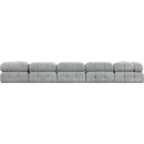 Meridian Ames Grey Boucle Fabric Modular Sectional IMAGE 3
