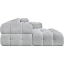 Meridian Ames Grey Boucle Fabric Modular Sectional IMAGE 7