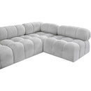 Meridian Ames Grey Boucle Fabric Modular Sectional IMAGE 10