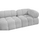 Meridian Ames Grey Boucle Fabric Modular Sectional IMAGE 11