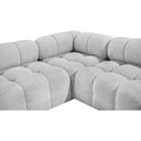  Manufacturer Color_Grey -- Ames 204" Grey Boucle Fabric Upholstered 7 pc Modular Sectional IMAGE 12
