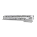  Manufacturer Color_Grey -- Ames 204" Grey Boucle Fabric Upholstered 7 pc Modular Sectional IMAGE 1