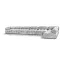  Manufacturer Color_Grey -- Ames 204" Grey Boucle Fabric Upholstered 7 pc Modular Sectional IMAGE 1