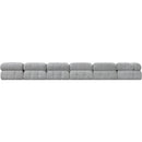  Manufacturer Color_Grey -- Ames 204" Grey Boucle Fabric Upholstered 7 pc Modular Sectional IMAGE 3